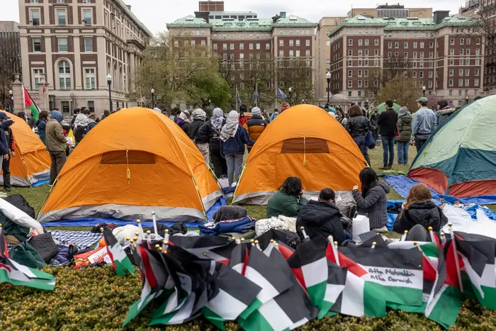 Columbia Pro-Palestinian Protesters Stand Ground After Suspension Threats
